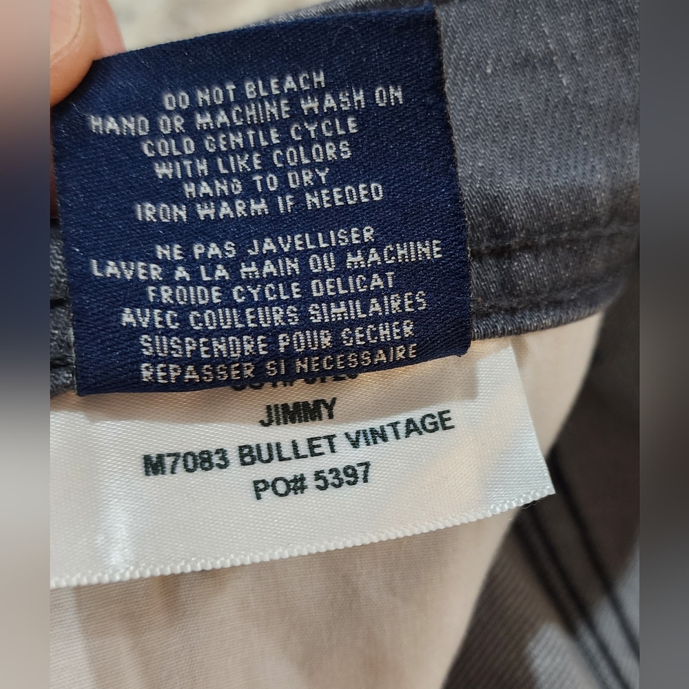NWT Fidelity Washed Gray Denim Jimmy Bullet Vintage Stretch Jeans. 34x34 - Picture 8 of 10